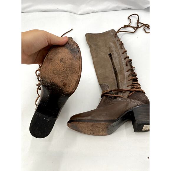 Freebird 7 Coal Lace Up Heel Boots - Picture 5 of 6